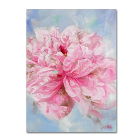 Li Bo 'Pink Peonie II' Canvas Art,24x32